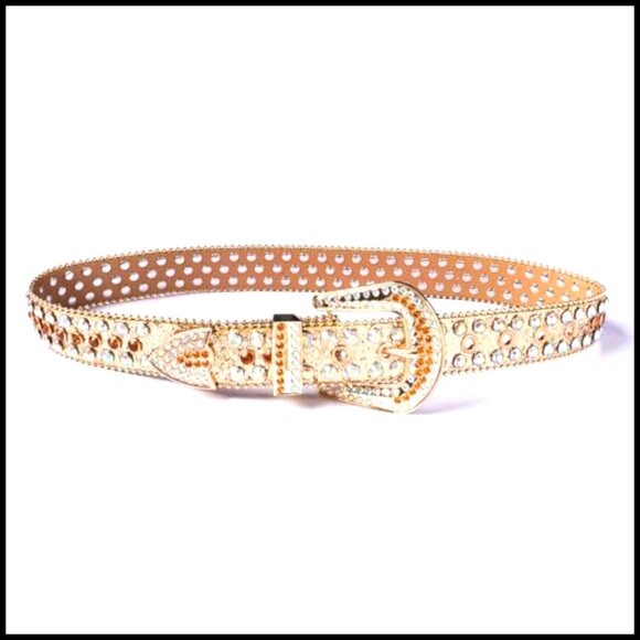 Rhinestone Western Belt Sparkly Y2K Vintage Cowgirl Cowboy Unisex Accessory main image 4